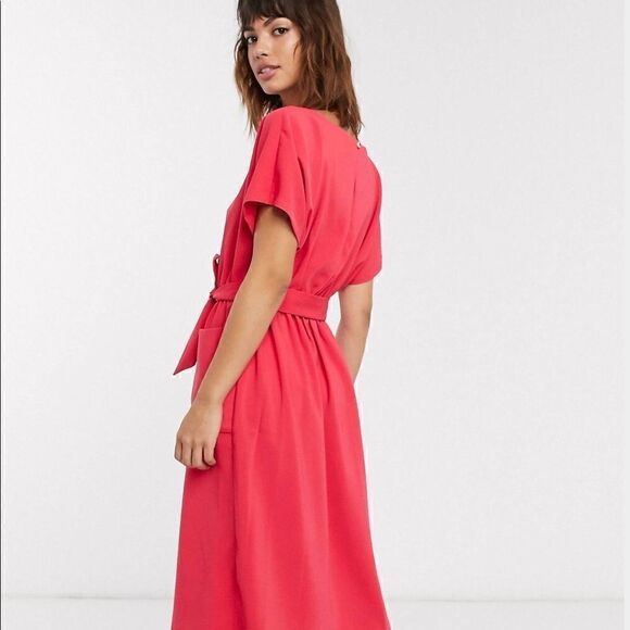 NWOT Closet London midi kimono dress with belt - Picture 3 of 10